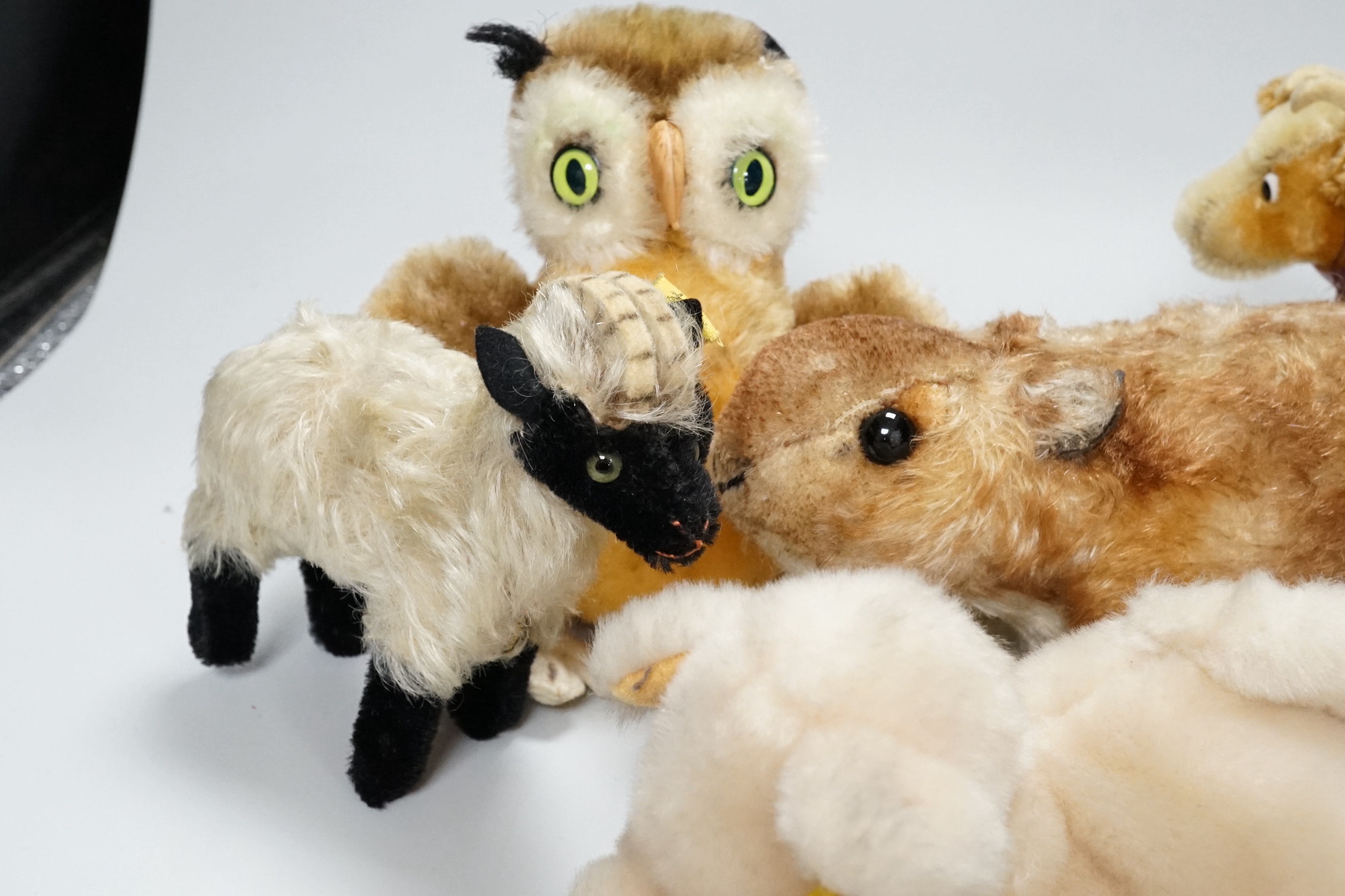 Seven Steiff animals, all 1950s